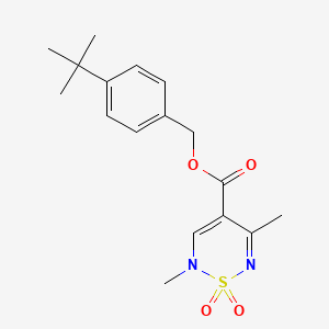 4-(2-Methyl-2-propanyl)benzyl 2,5-dimethyl-2H-1,2,6-thiadiazine-4-carboxylate 1,1-dioxide