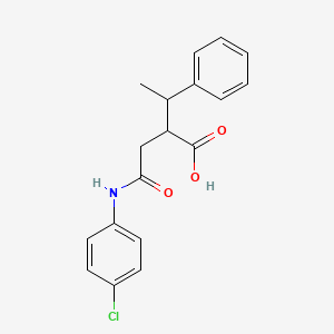 2-{[(4-Chlorophenyl)carbamoyl]methyl}-3-phenylbutanoic acid