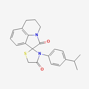 3'-[4-(propan-2-yl)phenyl]-5,6-dihydro-4H,4'H-spiro[pyrrolo[3,2,1-ij]quinoline-1,2'-[1,3]thiazolidine]-2,4'-dione