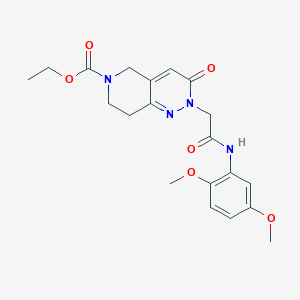 ethyl 2-{2-[(2,5-dimethoxyphenyl)amino]-2-oxoethyl}-3-oxo-3,5,7,8-tetrahydropyrido[4,3-c]pyridazine-6(2H)-carboxylate