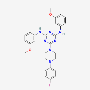 6-[4-(4-fluorophenyl)piperazin-1-yl]-N,N'-bis(3-methoxyphenyl)-1,3,5-triazine-2,4-diamine