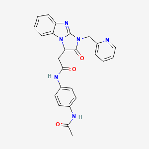 N-[4-(acetylamino)phenyl]-2-[2-oxo-1-(pyridin-2-ylmethyl)-2,3-dihydro-1H-imidazo[1,2-a]benzimidazol-3-yl]acetamide