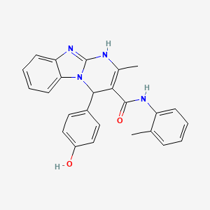 4-(4-hydroxyphenyl)-2-methyl-N-(2-methylphenyl)-1,4-dihydropyrimido[1,2-a]benzimidazole-3-carboxamide