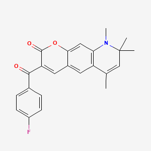 3-[(4-fluorophenyl)carbonyl]-6,8,8,9-tetramethyl-8,9-dihydro-2H-pyrano[3,2-g]quinolin-2-one