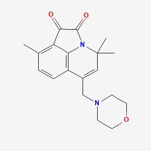 4,4,9-trimethyl-6-(morpholinomethyl)-4H-pyrrolo[3,2,1-ij]quinoline-1,2-dione