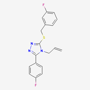 3-(4-fluorophenyl)-5-{[(3-fluorophenyl)methyl]sulfanyl}-4-(prop-2-en-1-yl)-4H-1,2,4-triazole