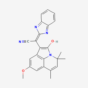 (2E)-1H-benzimidazol-2-yl(8-methoxy-4,4,6-trimethyl-2-oxo-4H-pyrrolo[3,2,1-ij]quinolin-1(2H)-ylidene)ethanenitrile