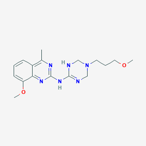 8-methoxy-N-[5-(3-methoxypropyl)-1,4,5,6-tetrahydro-1,3,5-triazin-2-yl]-4-methylquinazolin-2-amine