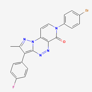 molecular formula C21H13BrFN5O B11185149 7-(4-bromophenyl)-3-(4-fluorophenyl)-2-methylpyrazolo[5,1-c]pyrido[4,3-e][1,2,4]triazin-6(7H)-one 