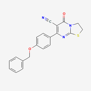 7-[4-(benzyloxy)phenyl]-5-oxo-2,3-dihydro-5H-[1,3]thiazolo[3,2-a]pyrimidine-6-carbonitrile