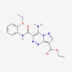 Ethyl 4-amino-3-[(2-ethoxyphenyl)carbamoyl]pyrazolo[5,1-c][1,2,4]triazine-8-carboxylate