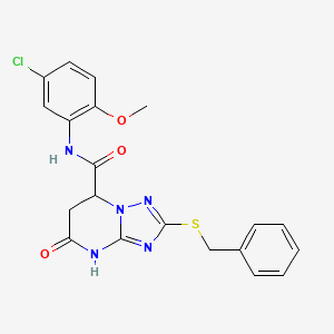 2-(benzylsulfanyl)-N-(5-chloro-2-methoxyphenyl)-5-oxo-4,5,6,7-tetrahydro[1,2,4]triazolo[1,5-a]pyrimidine-7-carboxamide