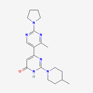 molecular formula C19H26N6O B11185186 2-(benzylamino)-4'-methyl-2'-pyrrolidin-1-yl-4,5'-bipyrimidin-6(1H)-one 