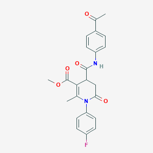 Methyl 4-[(4-acetylanilino)carbonyl]-1-(4-fluorophenyl)-2-methyl-6-oxo-1,4,5,6-tetrahydro-3-pyridinecarboxylate