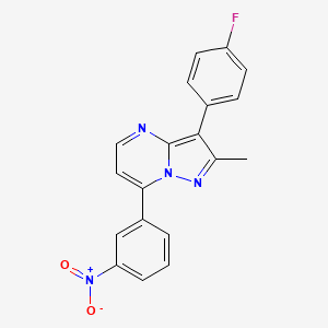 3-(4-Fluorophenyl)-2-methyl-7-(3-nitrophenyl)pyrazolo[1,5-a]pyrimidine