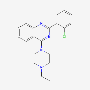 molecular formula C20H21ClN4 B11185217 2-(2-Chlorophenyl)-4-(4-ethylpiperazin-1-yl)quinazoline 