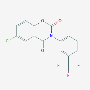 6-chloro-3-[3-(trifluoromethyl)phenyl]-2H-1,3-benzoxazine-2,4(3H)-dione