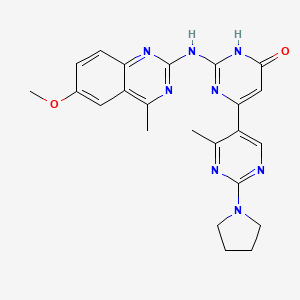 2-[(6-Methoxy-4-methylquinazolin-2-YL)amino]-4'-methyl-2'-(pyrrolidin-1-YL)-1,6-dihydro-[4,5'-bipyrimidin]-6-one