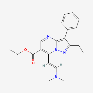 ethyl 7-[(E)-2-(dimethylamino)ethenyl]-2-ethyl-3-phenylpyrazolo[1,5-a]pyrimidine-6-carboxylate