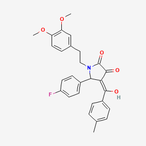 1-[2-(3,4-Dimethoxyphenyl)ethyl]-5-(4-fluorophenyl)-3-hydroxy-4-(4-methylbenzoyl)-2,5-dihydro-1H-pyrrol-2-one