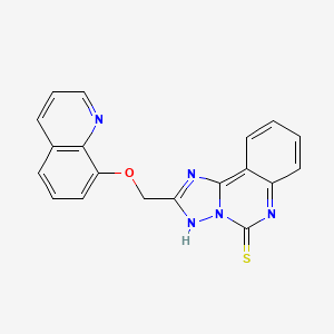 molecular formula C19H13N5OS B11185255 2-[(Quinolin-8-yloxy)methyl][1,2,4]triazolo[1,5-c]quinazoline-5-thiol 