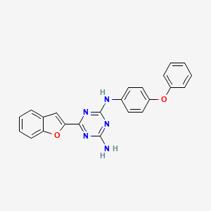 6-(1-benzofuran-2-yl)-N-(4-phenoxyphenyl)-1,3,5-triazine-2,4-diamine