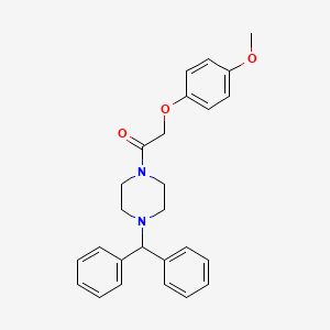 1-(4-Benzhydrylpiperazino)-2-(4-methoxyphenoxy)-1-ethanone