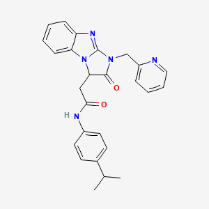 2-[2-oxo-1-(pyridin-2-ylmethyl)-2,3-dihydro-1H-imidazo[1,2-a]benzimidazol-3-yl]-N-[4-(propan-2-yl)phenyl]acetamide