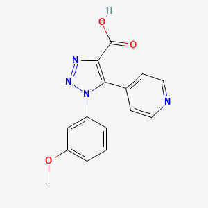 1-(3-methoxyphenyl)-5-(pyridin-4-yl)-1H-1,2,3-triazole-4-carboxylic acid