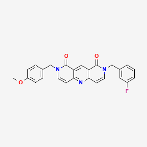 molecular formula C26H20FN3O3 B11185304 2-(3-fluorobenzyl)-8-(4-methoxybenzyl)pyrido[4,3-b][1,6]naphthyridine-1,9(2H,8H)-dione 