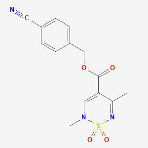 4-cyanobenzyl 2,5-dimethyl-2H-1,2,6-thiadiazine-4-carboxylate 1,1-dioxide