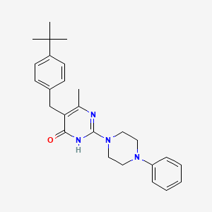 5-(4-tert-butylbenzyl)-6-methyl-2-(4-phenylpiperazin-1-yl)pyrimidin-4(3H)-one