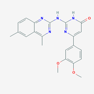 6-(3,4-dimethoxyphenyl)-2-[(4,6-dimethylquinazolin-2-yl)amino]pyrimidin-4(3H)-one