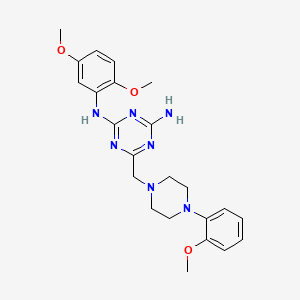 N-(2,5-dimethoxyphenyl)-6-{[4-(2-methoxyphenyl)piperazin-1-yl]methyl}-1,3,5-triazine-2,4-diamine