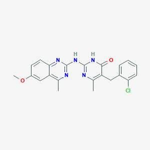 5-(2-chlorobenzyl)-2-[(6-methoxy-4-methylquinazolin-2-yl)amino]-6-methylpyrimidin-4(3H)-one