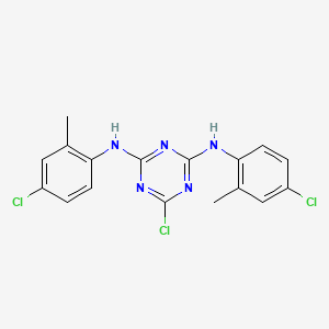 molecular formula C17H14Cl3N5 B11185376 6-chloro-N,N'-bis(4-chloro-2-methylphenyl)-1,3,5-triazine-2,4-diamine 