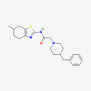 2-(4-benzylpiperidin-1-yl)-N-(6-methyl-4,5,6,7-tetrahydro-1,3-benzothiazol-2-yl)acetamide