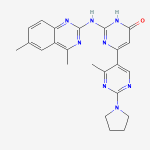 2-[(4,6-dimethylquinazolin-2-yl)amino]-4'-methyl-2'-(pyrrolidin-1-yl)-4,5'-bipyrimidin-6(1H)-one