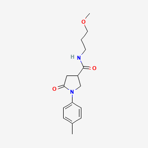 N-(3-methoxypropyl)-1-(4-methylphenyl)-5-oxopyrrolidine-3-carboxamide