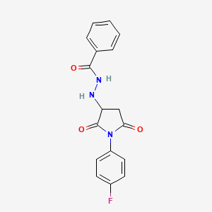 N'-[1-(4-fluorophenyl)-2,5-dioxopyrrolidin-3-yl]benzohydrazide