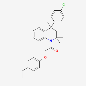 1-[4-(4-chlorophenyl)-2,2,4-trimethyl-3,4-dihydroquinolin-1(2H)-yl]-2-(4-ethylphenoxy)ethanone