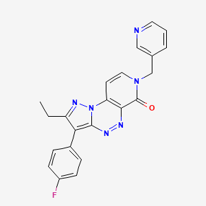 2-ethyl-3-(4-fluorophenyl)-7-(3-pyridylmethyl)pyrazolo[5,1-c]pyrido[4,3-e][1,2,4]triazin-6(7H)-one