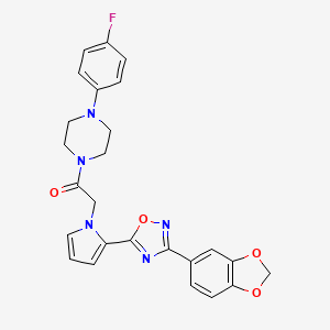 2-{2-[3-(1,3-benzodioxol-5-yl)-1,2,4-oxadiazol-5-yl]-1H-pyrrol-1-yl}-1-[4-(4-fluorophenyl)piperazin-1-yl]ethanone