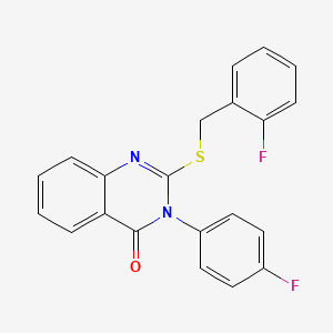 2-[(2-fluorobenzyl)sulfanyl]-3-(4-fluorophenyl)-4(3H)-quinazolinone