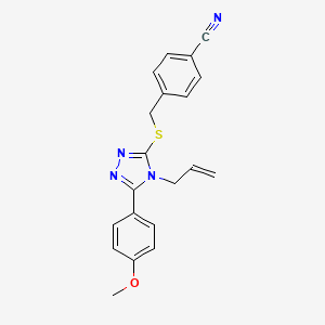 4-({[5-(4-methoxyphenyl)-4-(prop-2-en-1-yl)-4H-1,2,4-triazol-3-yl]sulfanyl}methyl)benzonitrile