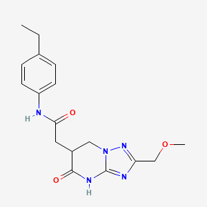 molecular formula C17H21N5O3 B11185470 N-(4-ethylphenyl)-2-[2-(methoxymethyl)-5-oxo-4,5,6,7-tetrahydro[1,2,4]triazolo[1,5-a]pyrimidin-6-yl]acetamide 