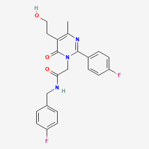 N-(4-fluorobenzyl)-2-[2-(4-fluorophenyl)-5-(2-hydroxyethyl)-4-methyl-6-oxopyrimidin-1(6H)-yl]acetamide