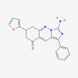 3-amino-7-(2-furyl)-1-phenyl-7,8-dihydroimidazo[1,5-b]cinnolin-9(6H)-one