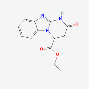 Pyrimido[1,2-a]benzimidazole-1-carboxylic acid, 1,2,3,4-tetrahydro-3-oxo-, ethyl ester