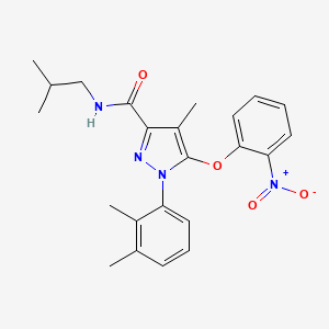 1-(2,3-Dimethylphenyl)-4-methyl-N-(2-methylpropyl)-5-(2-nitrophenoxy)-1H-pyrazole-3-carboxamide